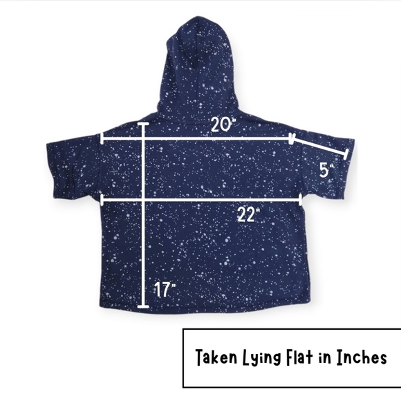 2-Pack Girls Kids Crop Tops Gray and Blue Short Sleeve Size Large Oversized - Picture 13 of 13